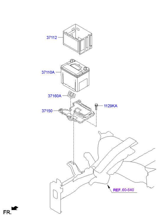 KIA 371102E000 - аккумуляторная батарея! 60Ah, 540A, 232x173x225\ Kia Rio 10> autosila-amz.com