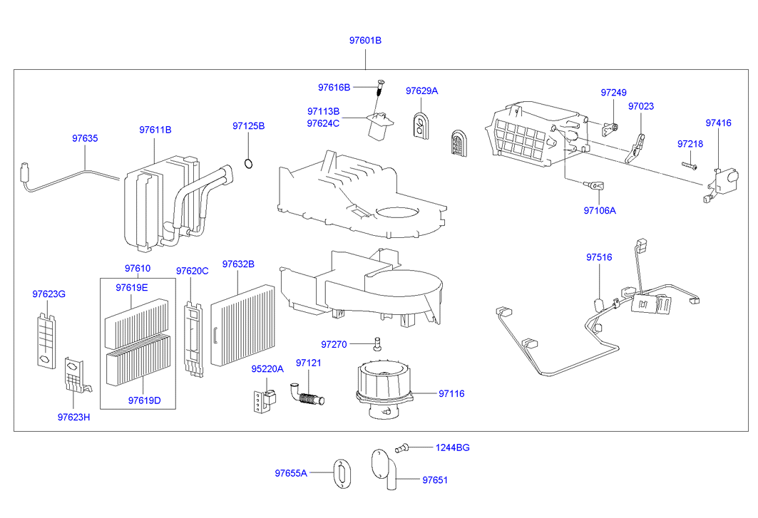 Hyundai 97109-38000 - мотор вентилятора печки autosila-amz.com