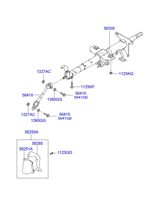 Hyundai 5631017100 - Рулевая колонка autosila-amz.com