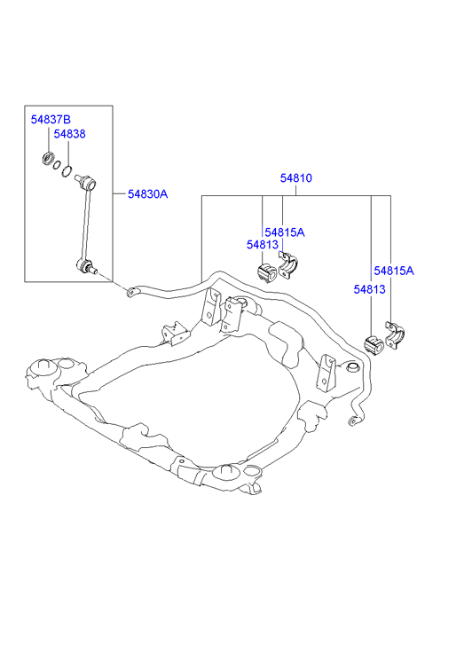 Hyundai (BEIJING) 548302E100 - Тяга / стойка, стабилизатор autosila-amz.com