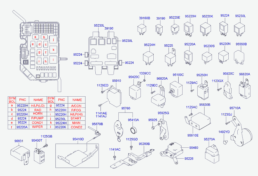 Hyundai 95224-29750 - РЕЛЕ autosila-amz.com