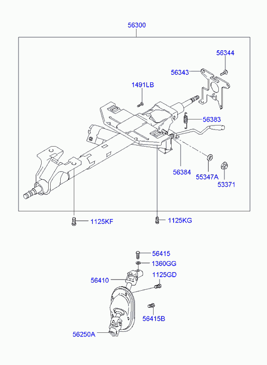 KIA 563103D000 - Рулевая колонка autosila-amz.com