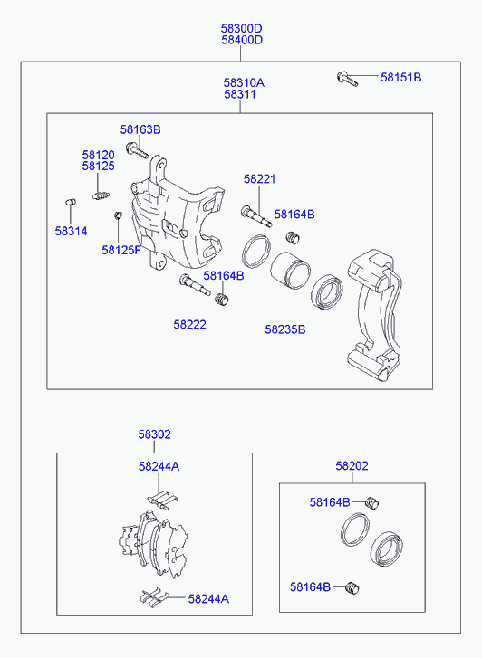 Hyundai 583112EA00 - Тормозной суппорт autosila-amz.com