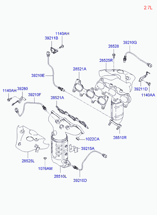 Hyundai 39210-37513 - KIA (3921037513) Kиcлopoдный дaтчик двигaтeля для лeгкoвы autosila-amz.com