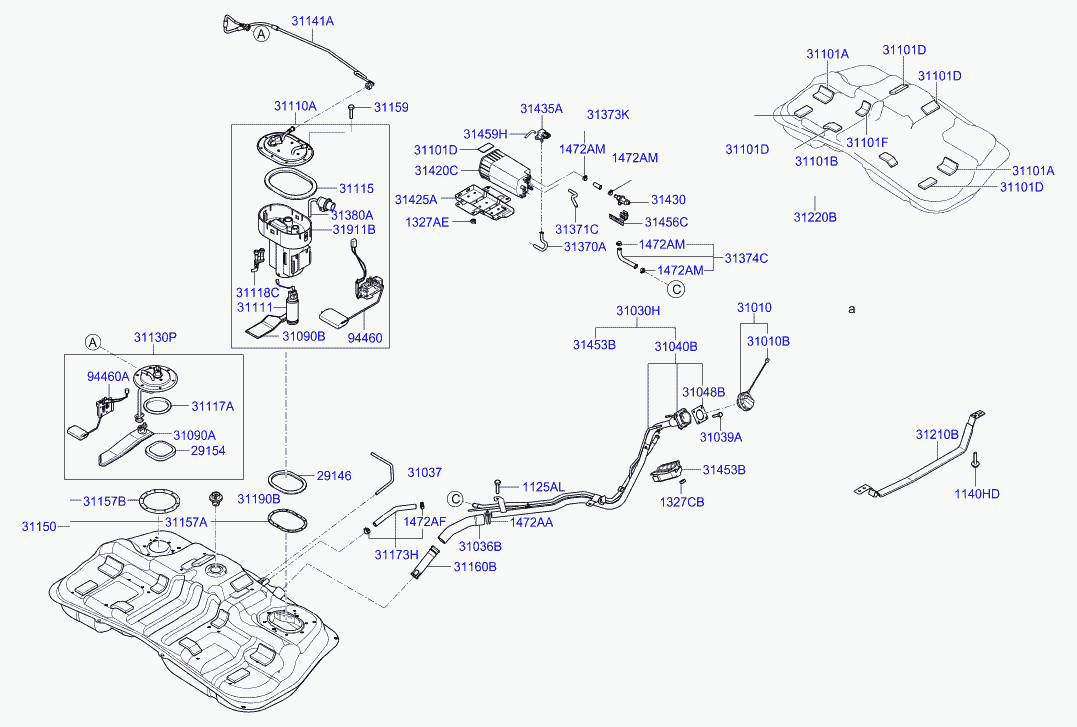 Hyundai 3111109000 - ТОПЛИВНЫЙ НАСОС autosila-amz.com