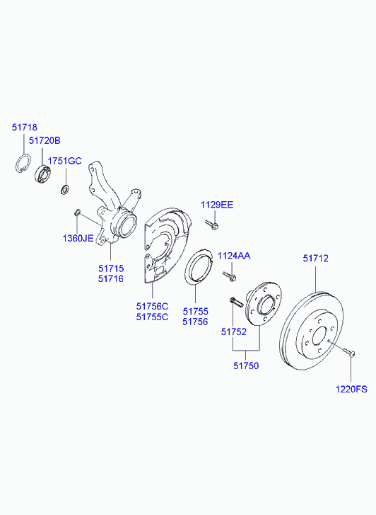 TOYOTA 51712 26100 - Тормозной диск autosila-amz.com