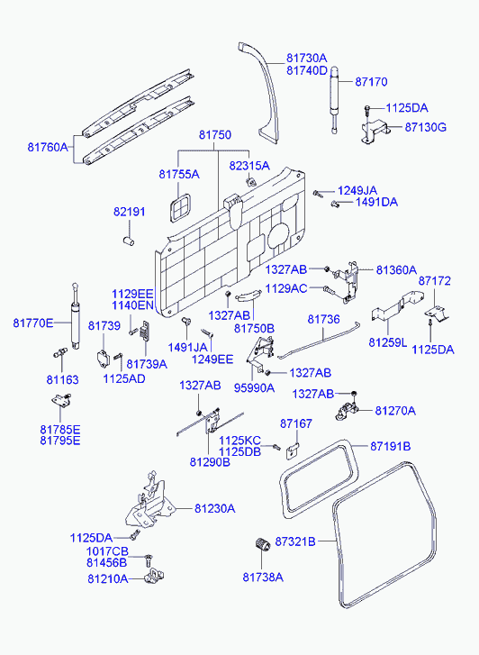 Hyundai 81771-26011 - АМОРТИЗАТОР ДВЕРИ ЗАД. STF (10702070/020820/0176068/73 - КОРЕЯ, РЕСПУБЛИКА) autosila-amz.com