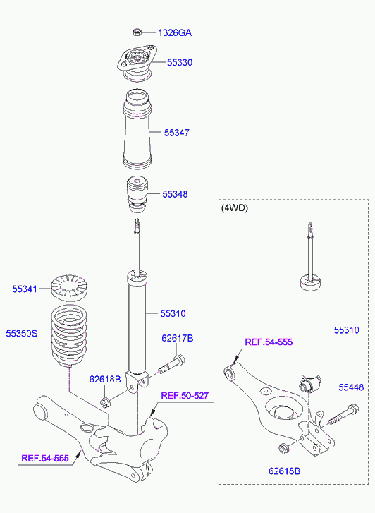 KIA 55311-2Y900 - Амортизатор autosila-amz.com