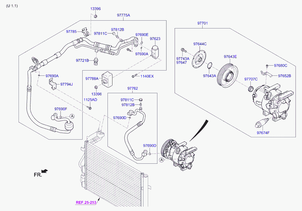 Hyundai 97701C8200 - Компрессор кондиционера autosila-amz.com