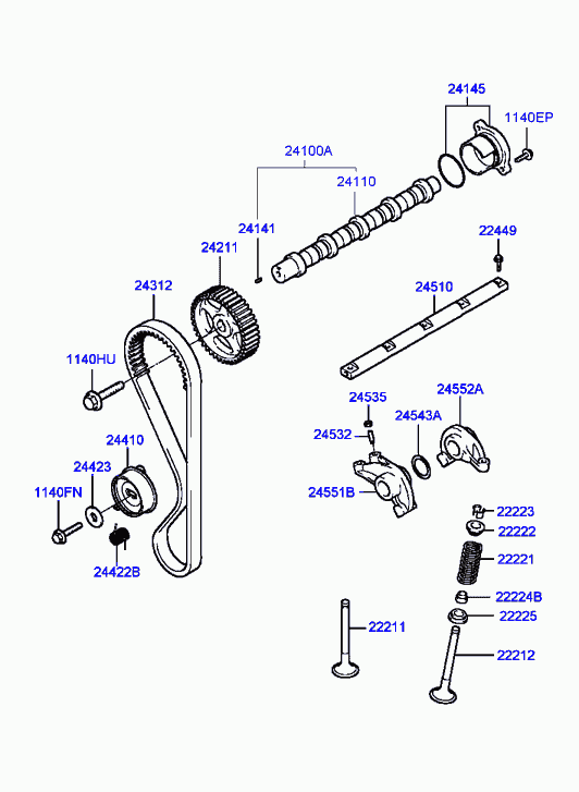 Hyundai 22211-02500 - Впускной клапан двиг. autosila-amz.com