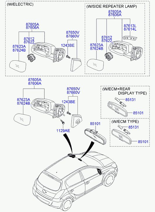 Hyundai 87620-4P210 - Наружное зеркало autosila-amz.com