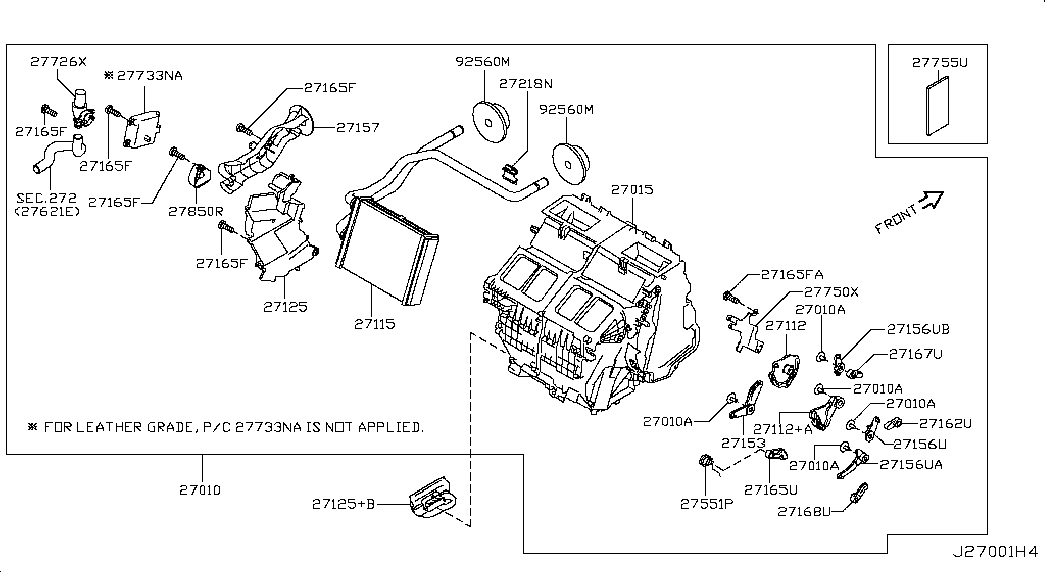 Infiniti 271401CA0A - Теплообменник, отопление салона autosila-amz.com