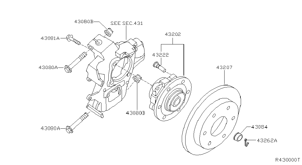 NISSAN 43202-7S000 - Подшипник 43202-7S000 Nissan autosila-amz.com