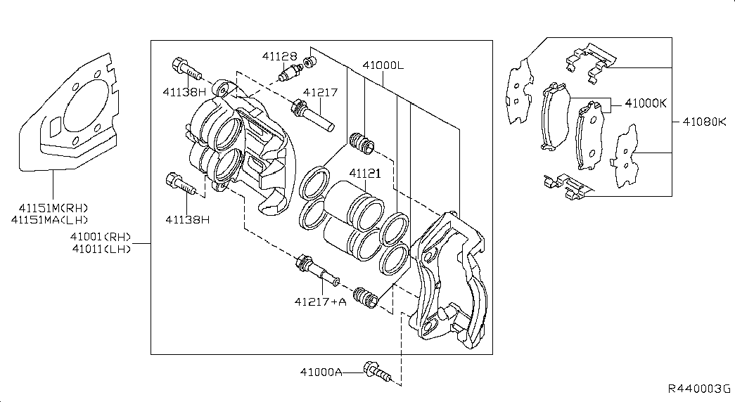 NISSAN D11203JA0A - Ремкомплект, тормозной суппорт autosila-amz.com