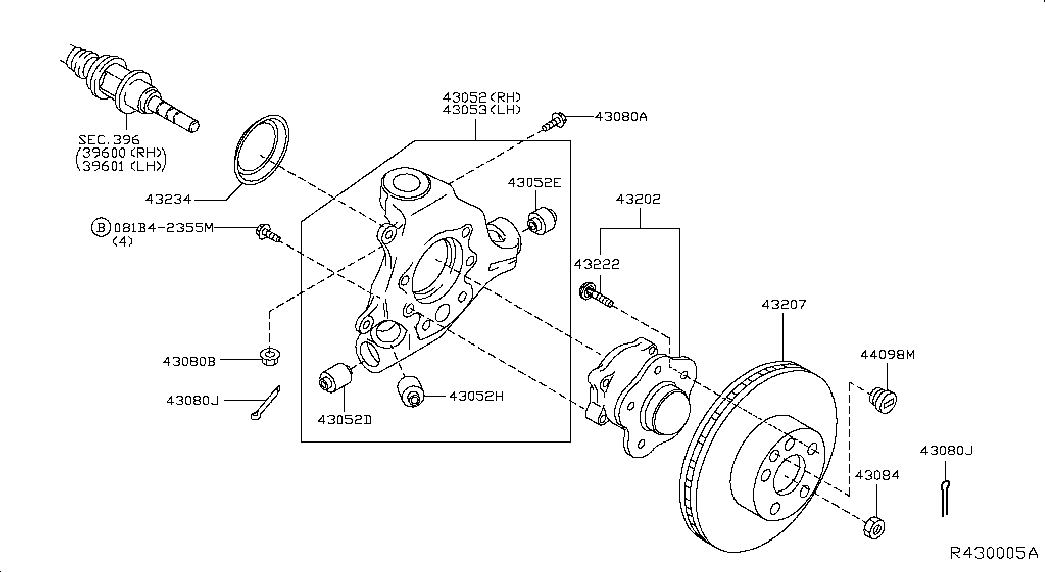 NISSAN 43206 CK000 - 43206CK000 ДИСК ТОРМОЗН ЗАДН (V42) autosila-amz.com