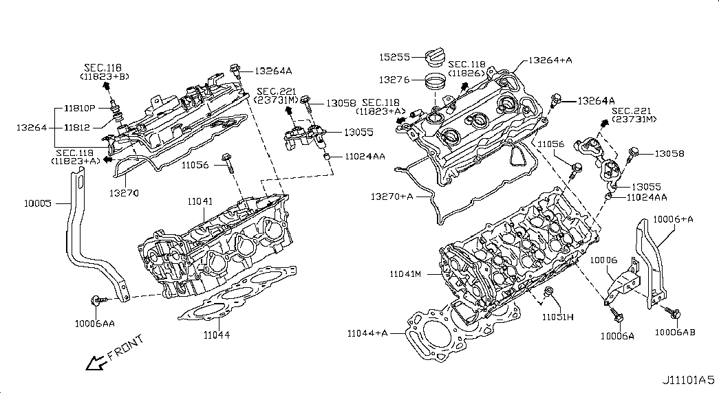 NISSAN 11044-JK21B - Прокладка головки блока цилиндров autosila-amz.com