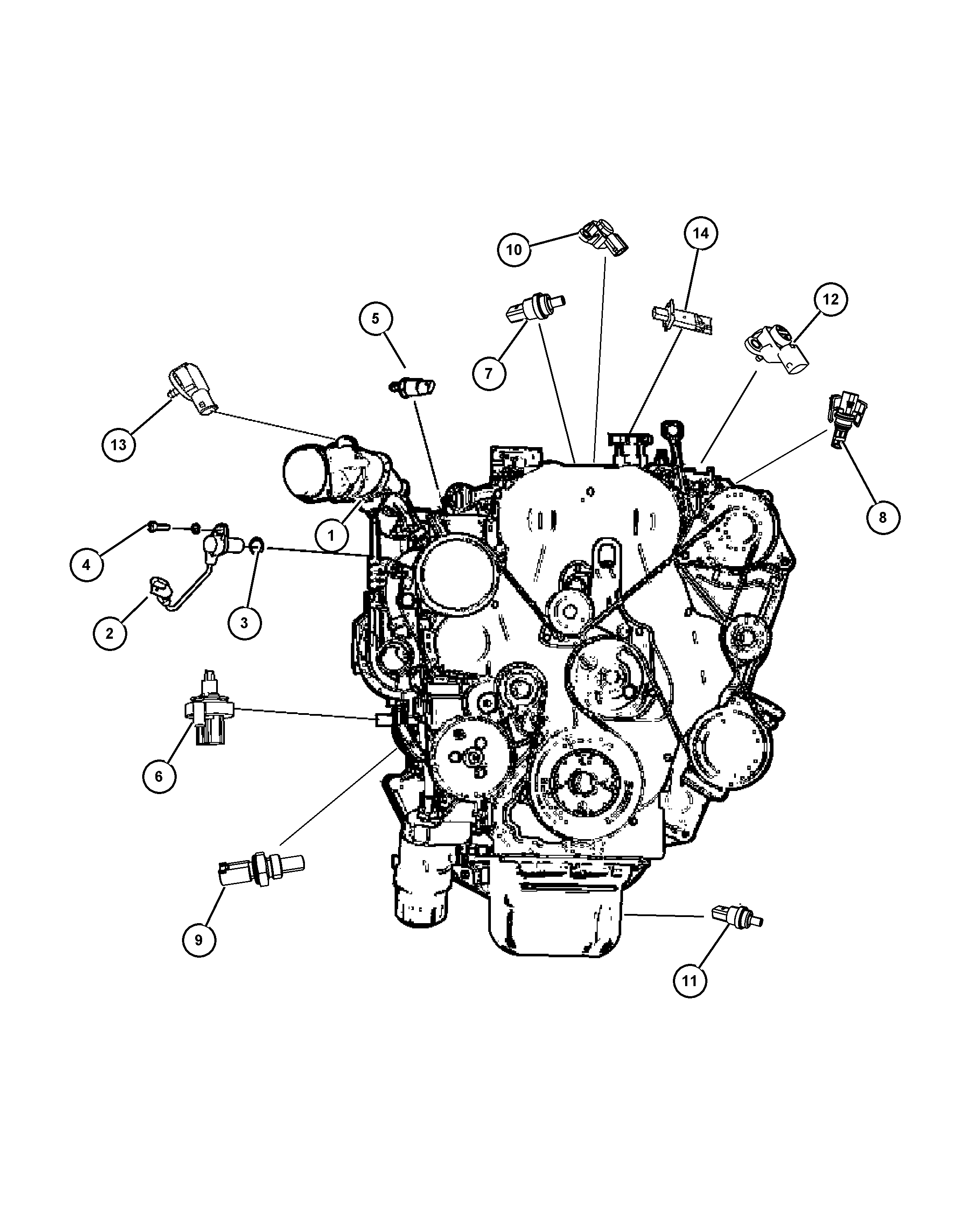 Jeep 68068 747AA - Датчик, температура охлаждающей жидкости autosila-amz.com