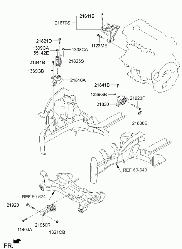 KIA 21830-1R000 - Опора ДВС autosila-amz.com