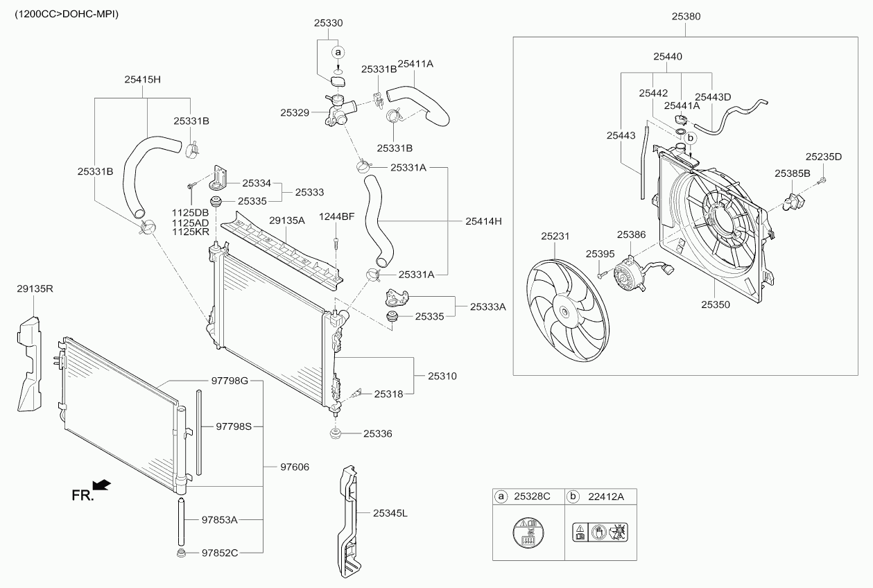 Hyundai 25386-1R140 - ЭЛ.ДВИГАТЕЛЬ ВЕНТИЛЯТОРА РАДИАТОРА, 70ВТ autosila-amz.com