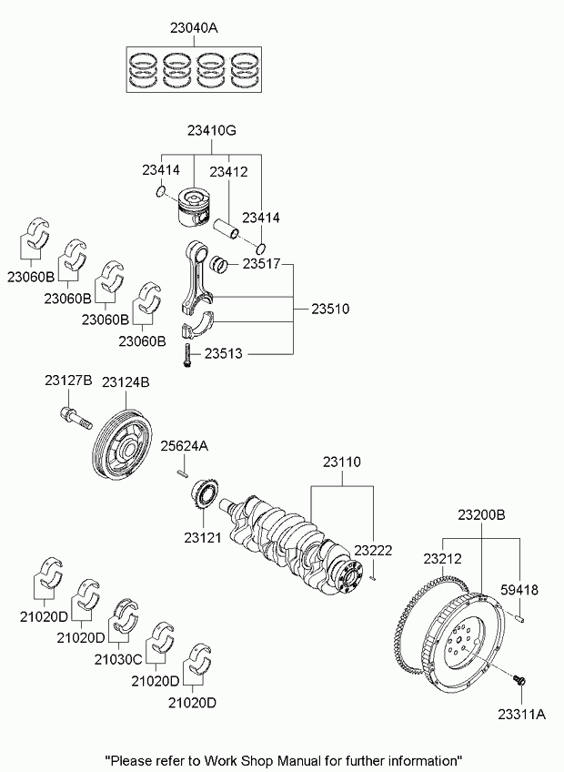 Hyundai 23040-2A960 - 23040-2A960 комплект поршневых колец HYUNDAI/KIA autosila-amz.com