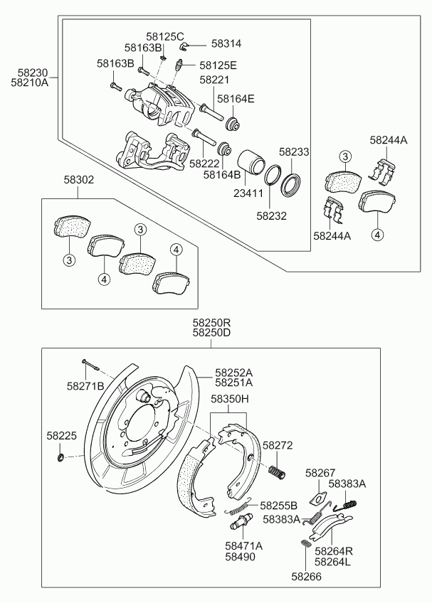 Buessing 58302-4DE00 - Тормозные колодки, дисковые, комплект autosila-amz.com