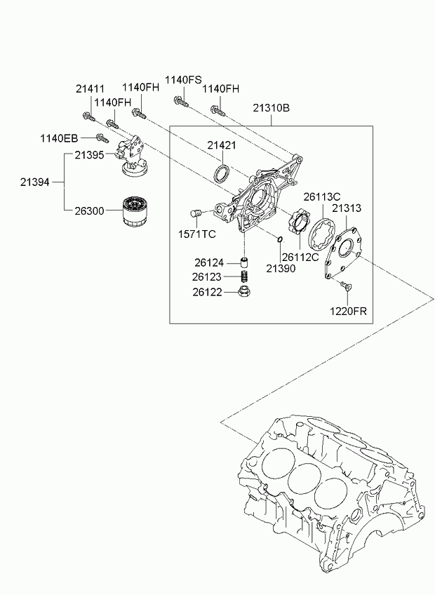 Hyundai 263003E010 - масляный фильтр факт номер 26300-35504 autosila-amz.com