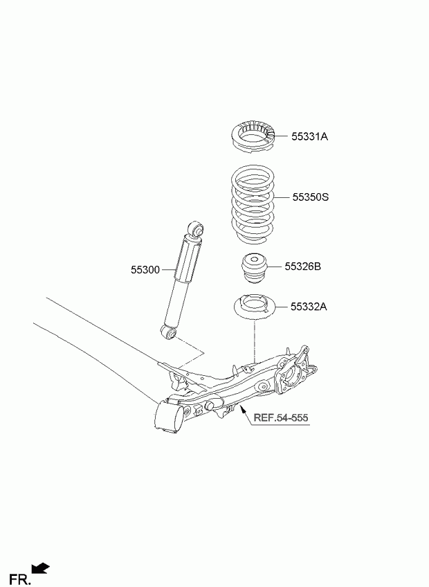 Hyundai 553263X000 - ОТБОЙНИК АМОРТИЗАТОРА ЗАДНЕГО autosila-amz.com