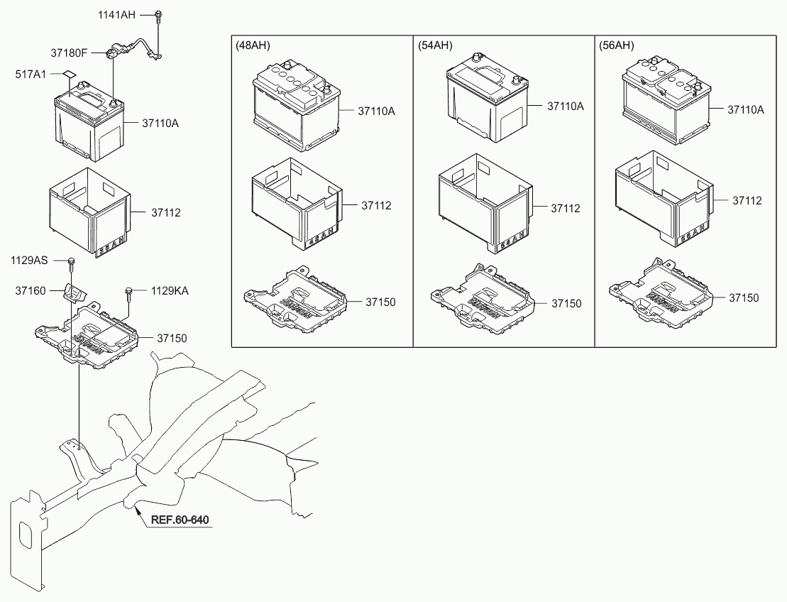 KIA 371102V482 - Battery assy autosila-amz.com