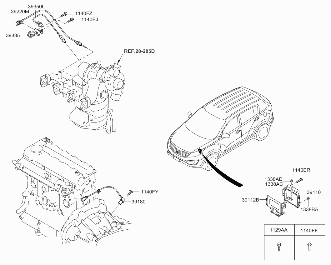 KIA 393504A410 - ЭЛЕКТРОХИМИЧЕСКИЙ ЛЯМ БДА-ЗОНД ДЛЯ КОНТРОЛЯ СОДЕРЖАНИЯ КИСЛОРОДА В ВЫХ autosila-amz.com