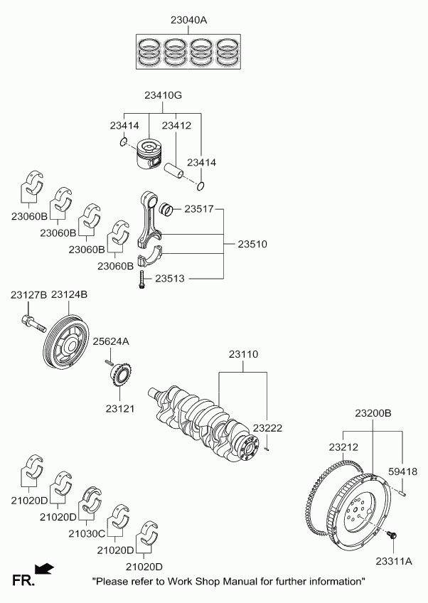 KIA 231212A000 - Шecтepня кoлeнвaлa autosila-amz.com