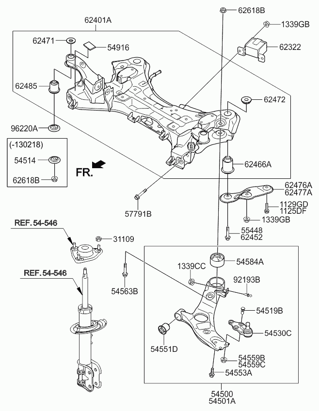 KIA 54530-2P100 - Шаровая опора передняя нижняя autosila-amz.com