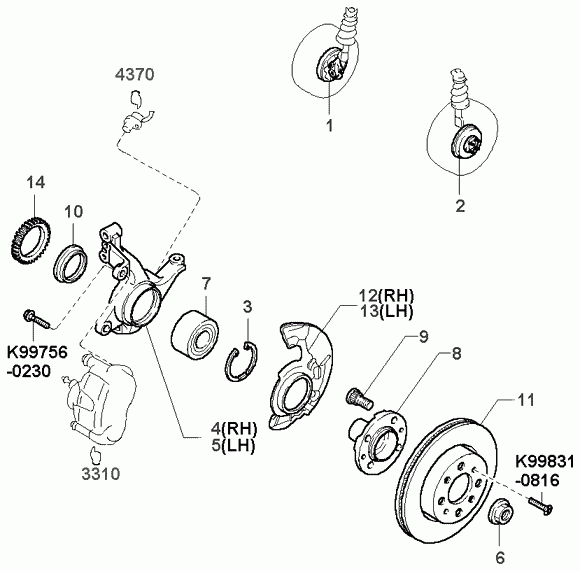 Hyundai KGA2A-33-047 - Комплект подшипника ступицы колеса autosila-amz.com