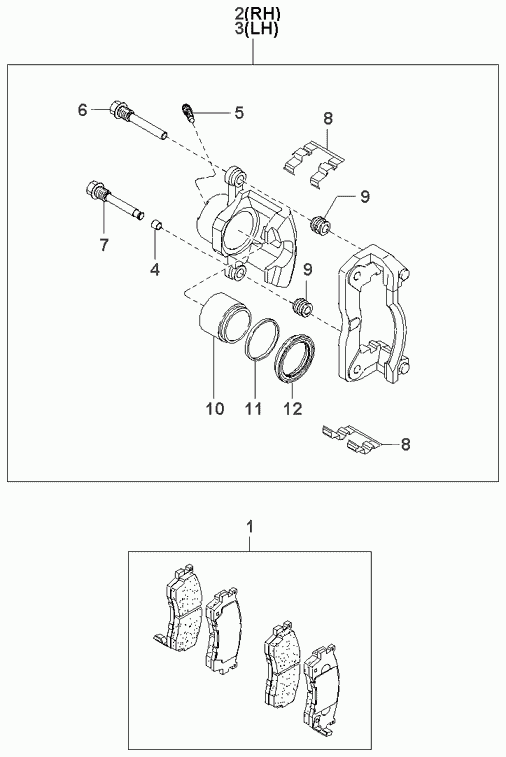 Hyundai 0K9D0-33-28Z - Тормозные колодки, дисковые, комплект autosila-amz.com