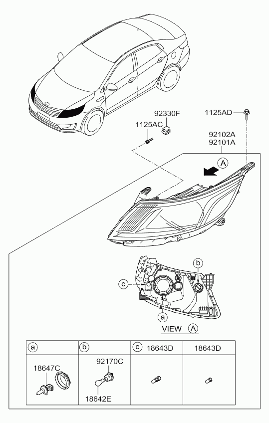 KIA 18647-61566 - Лампочка фары (12в, 55вт) Accent00--- autosila-amz.com