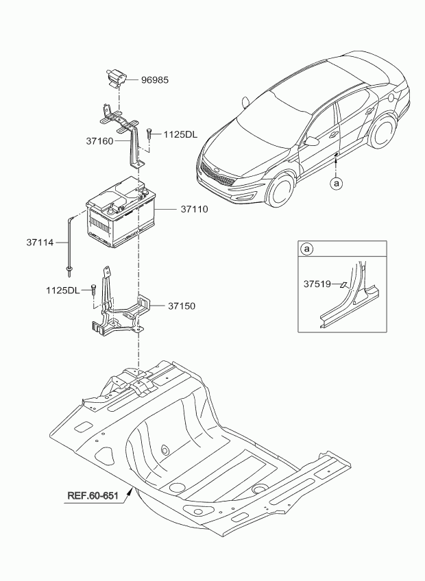 Hyundai 371104U000 - Стартерная аккумуляторная батарея, АКБ autosila-amz.com