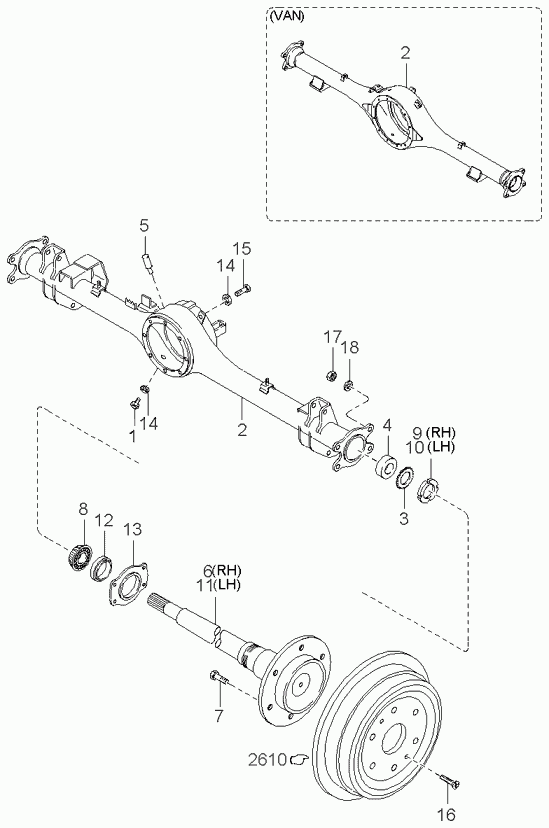 KIA 0K72A-26-156 - Комплект подшипника ступицы колеса autosila-amz.com