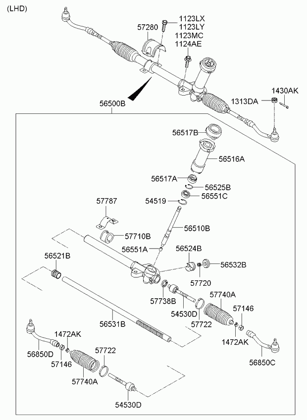 Hyundai 56540-2K000 - Тяга рулевая autosila-amz.com