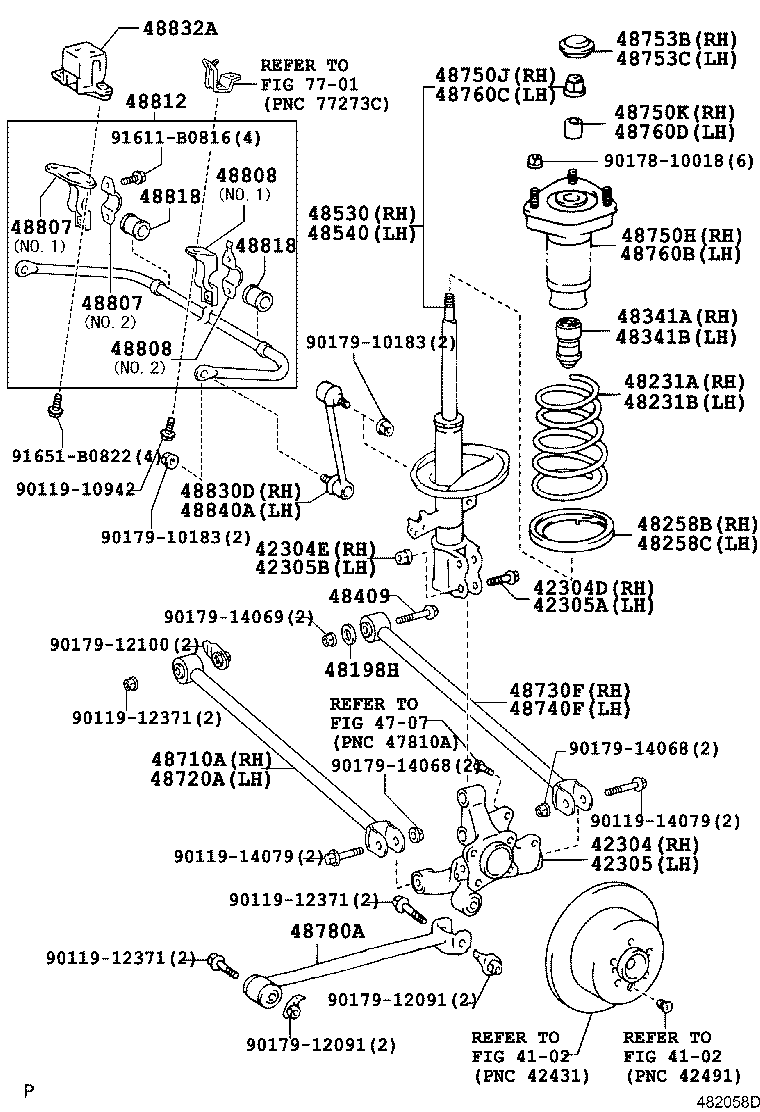 TOYOTA 4878048050 - Тяга подвески autosila-amz.com