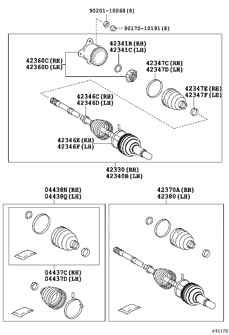 TOYOTA 42340-48110 - SHAFT ASSY, RR DRIVE autosila-amz.com