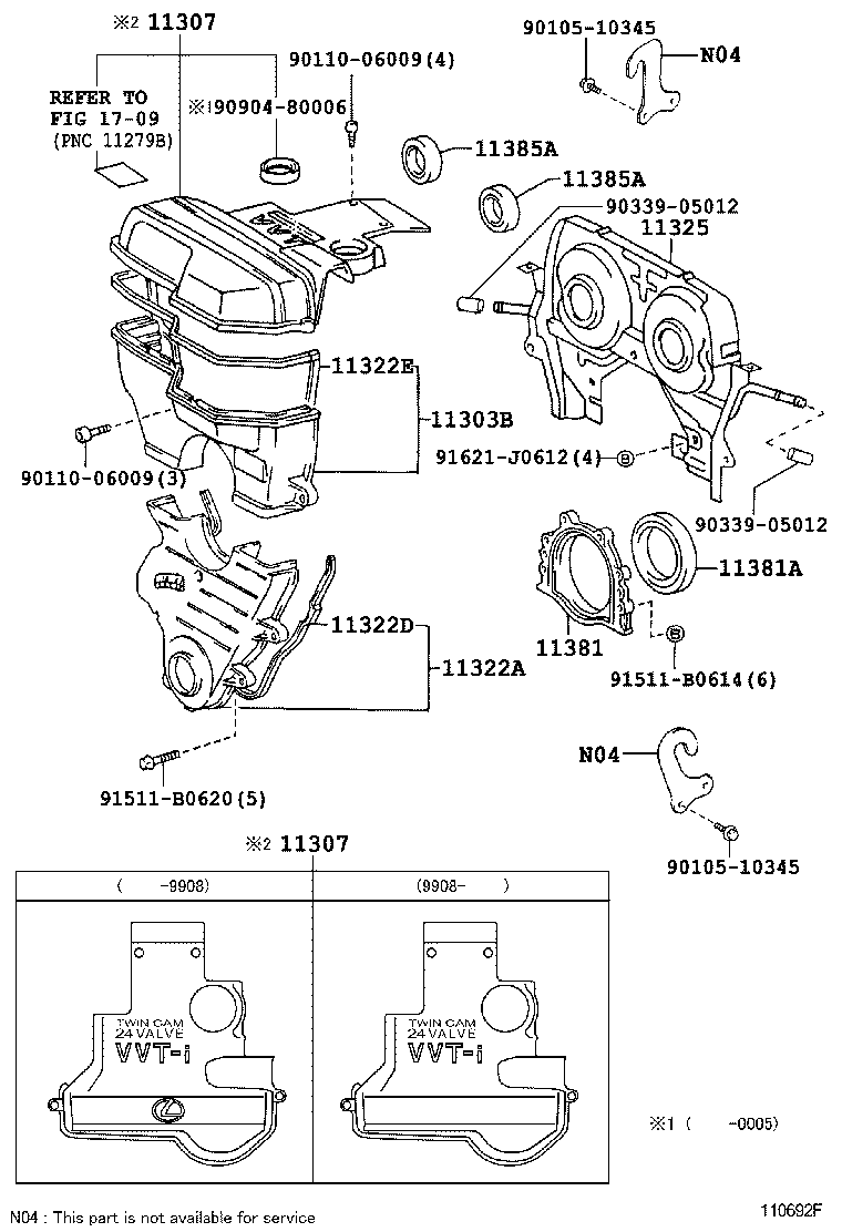 TOYOTA 1132846041 - Прокладка передней крышки ГРМ autosila-amz.com