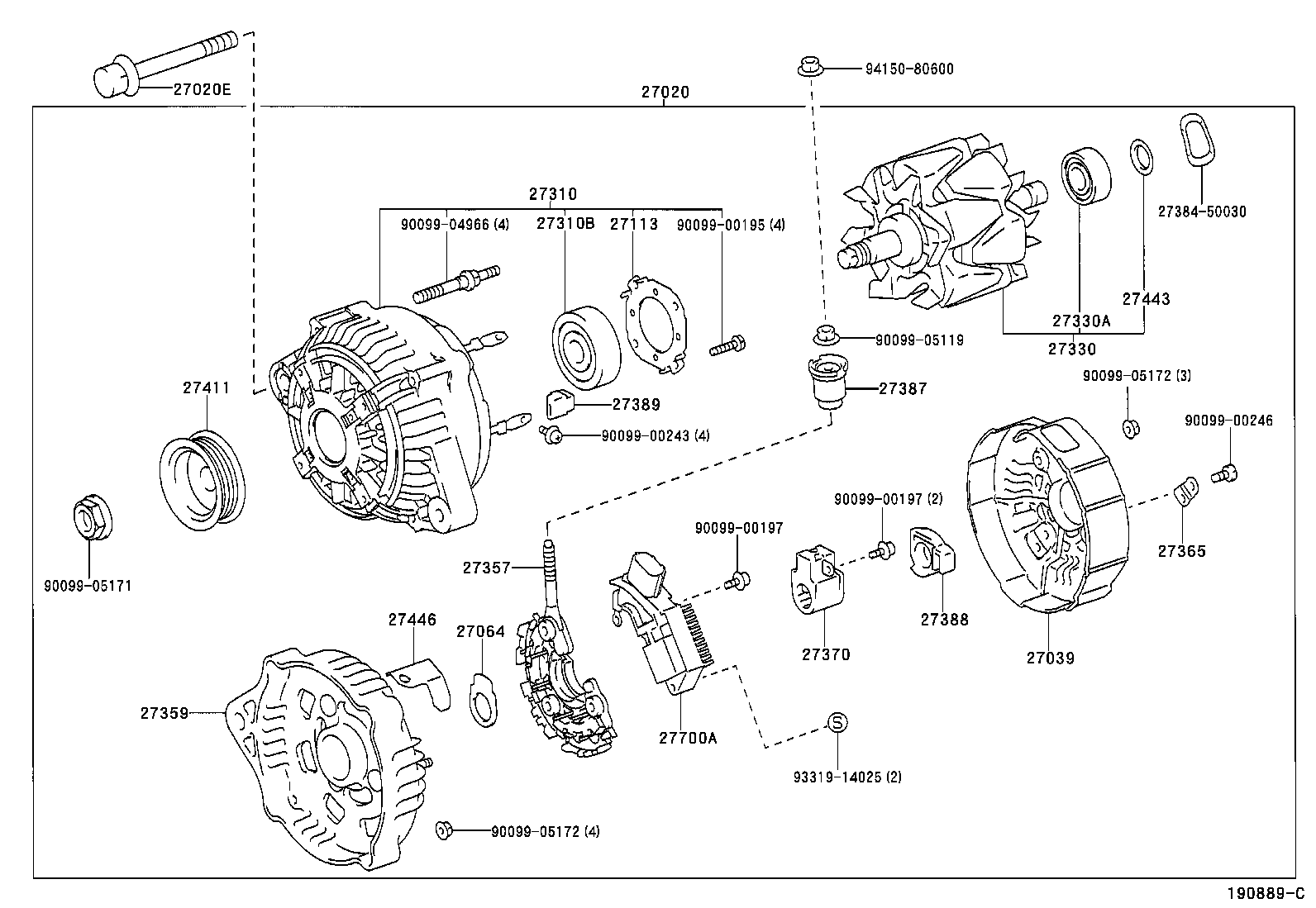 TOYOTA 2733042020 - Ротор генератора autosila-amz.com