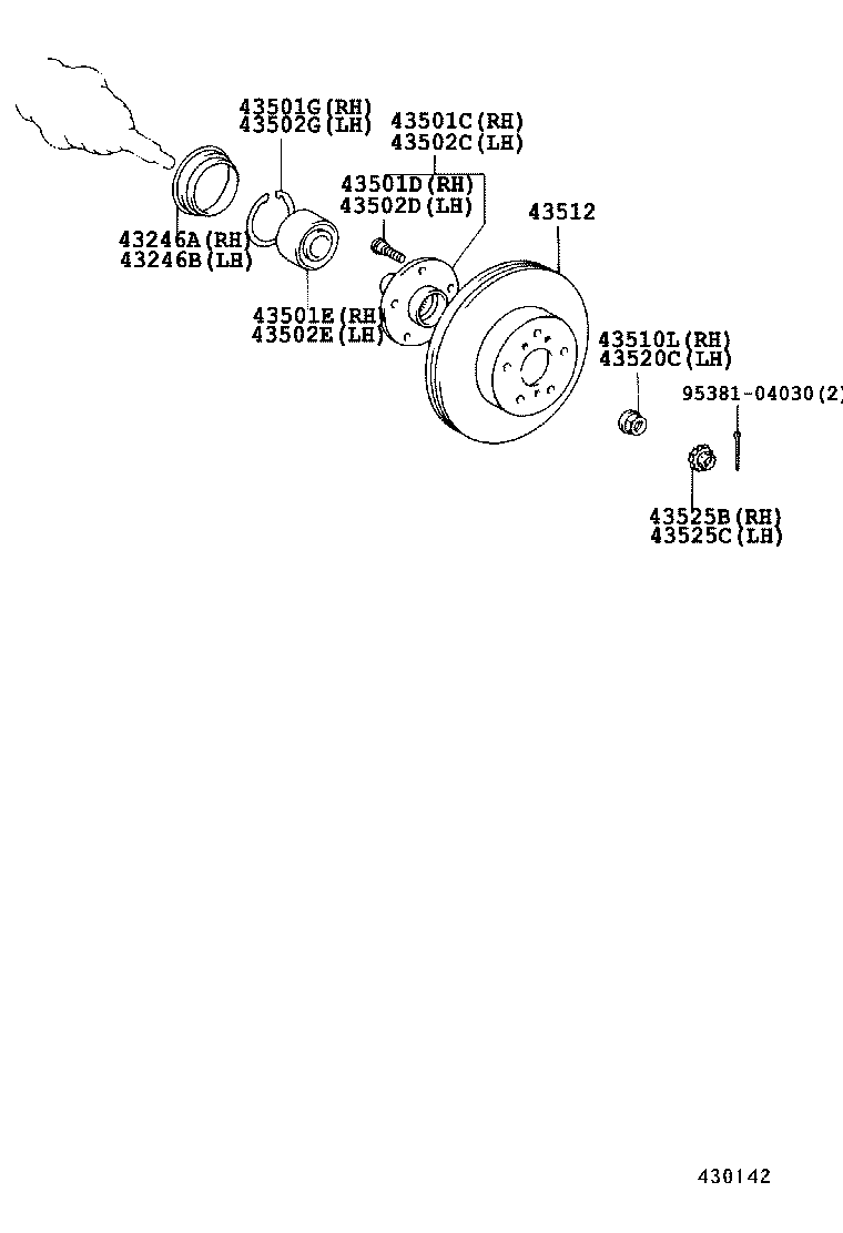 TOYOTA 4351248010 - Тормозной диск autosila-amz.com