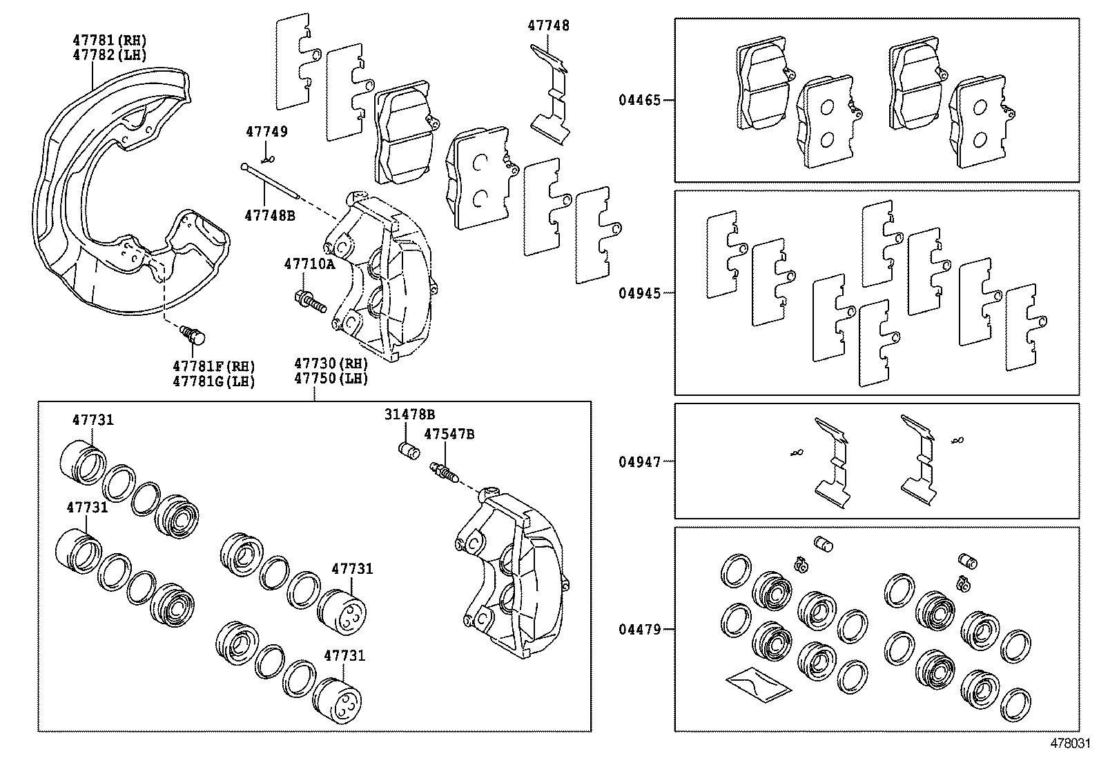 LEXUS 04465-30410 - Тормозные колодки, дисковые, комплект autosila-amz.com