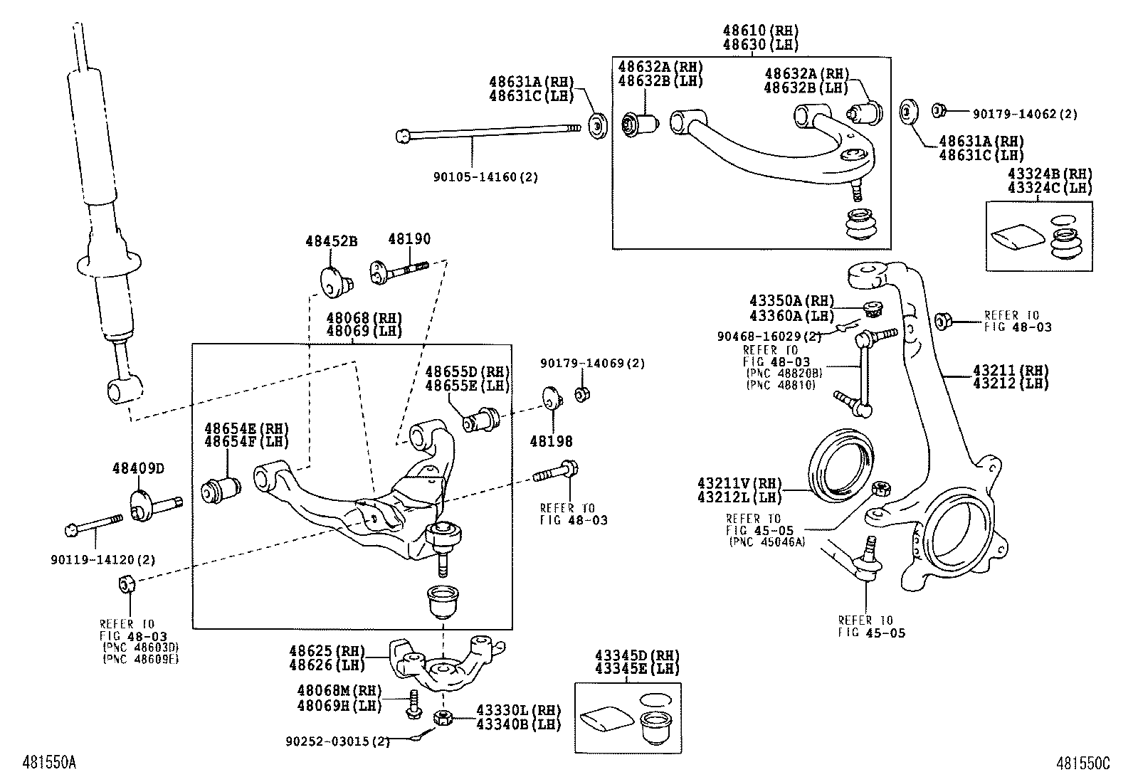 TOYOTA 48632-60020 - Сайлентблок, рычаг подвески колеса autosila-amz.com