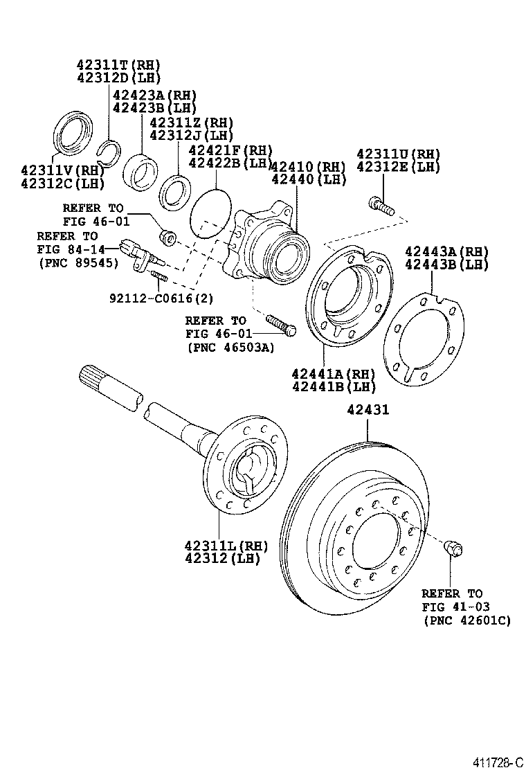 TOYOTA (FAW) 4245060050 - Комплект подшипника ступицы колеса autosila-amz.com