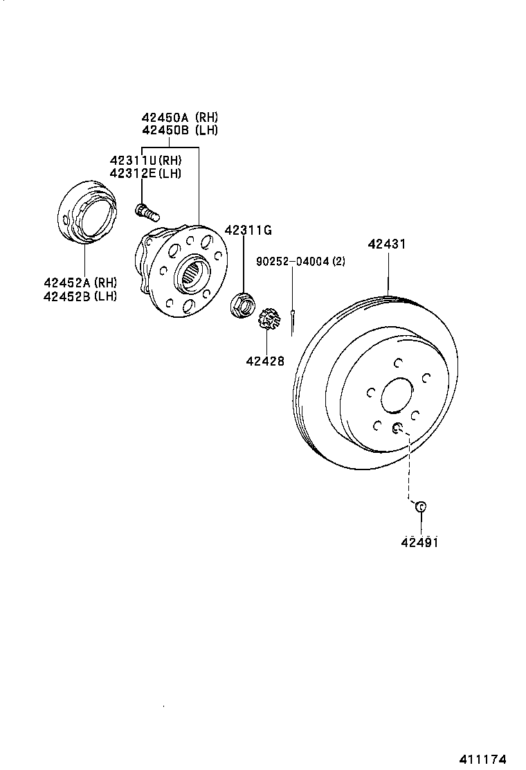 TOYOTA 4243150080 - Тормозной диск autosila-amz.com