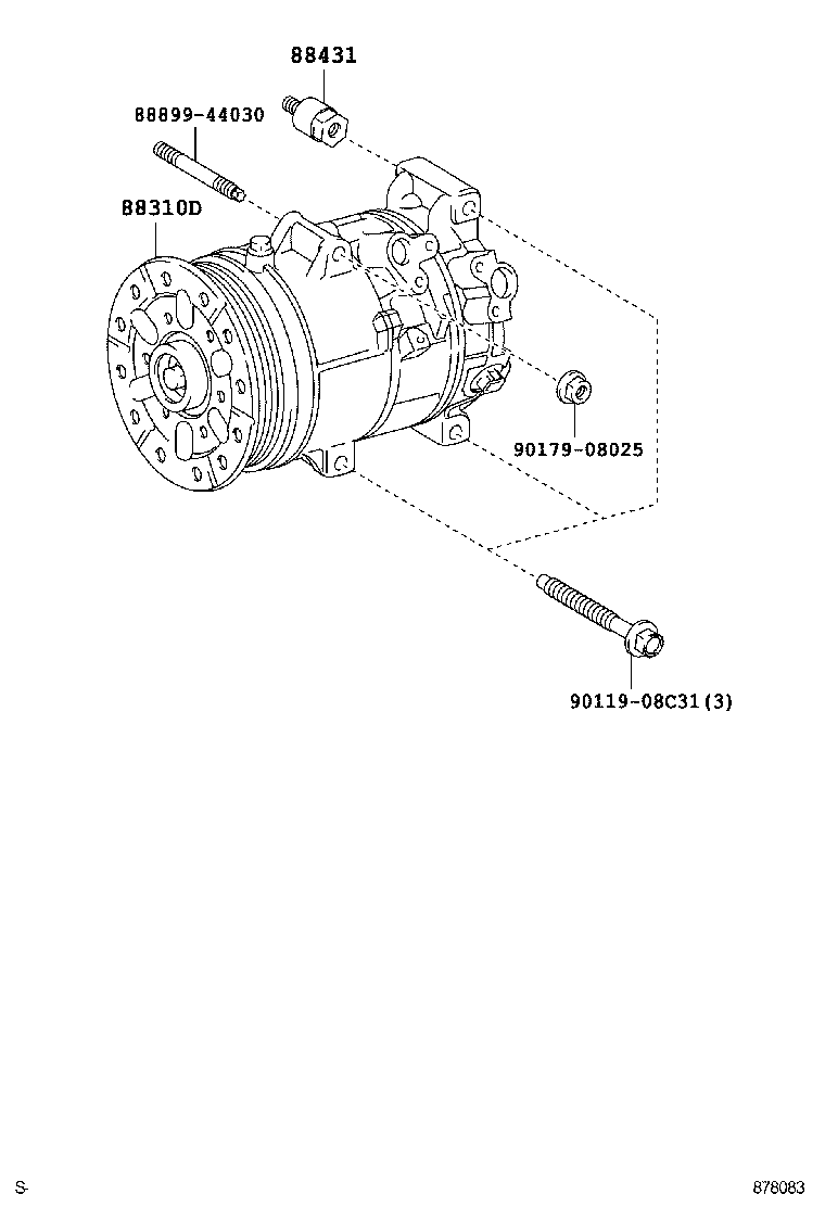 TOYOTA 88310-53060 - Компрессор кондиционера autosila-amz.com