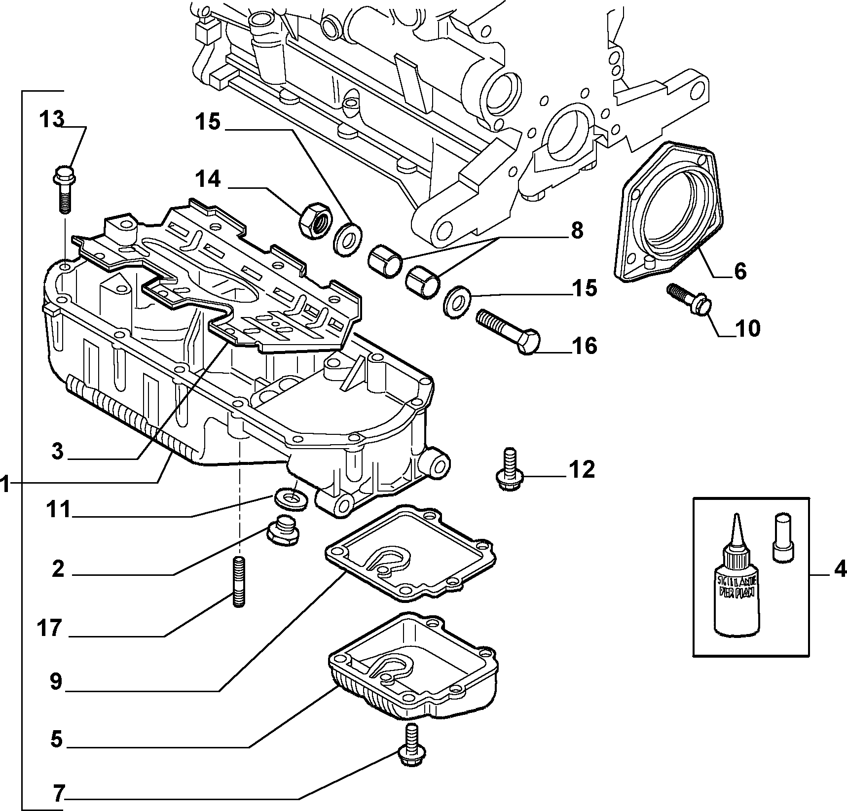 Alfa Romeo 46476967 - Резьбовая пробка, масляный поддон autosila-amz.com