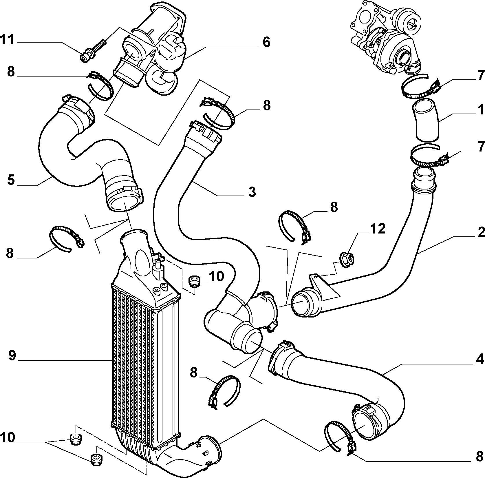 FIAT 9641446080 - Корпус дроссельной заслонки autosila-amz.com