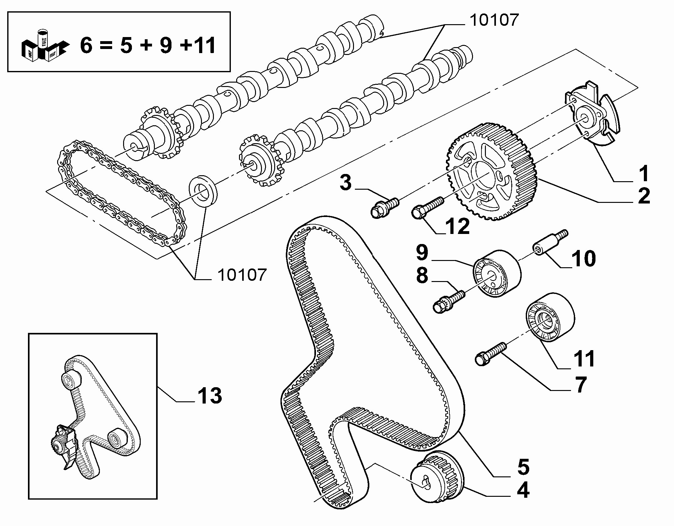 FIAT / LANCIA 9400830319 - Направляющий ролик, зубчатый ремень ГРМ autosila-amz.com